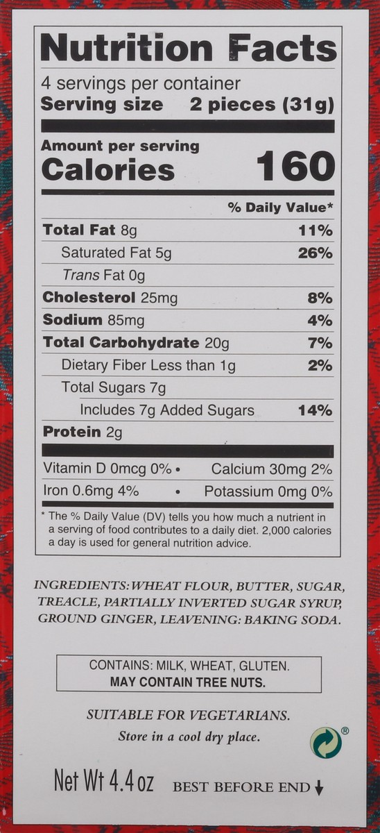 slide 3 of 9, Walker's Gingerbread Men Shortbread 4.4 oz, 4.4 oz