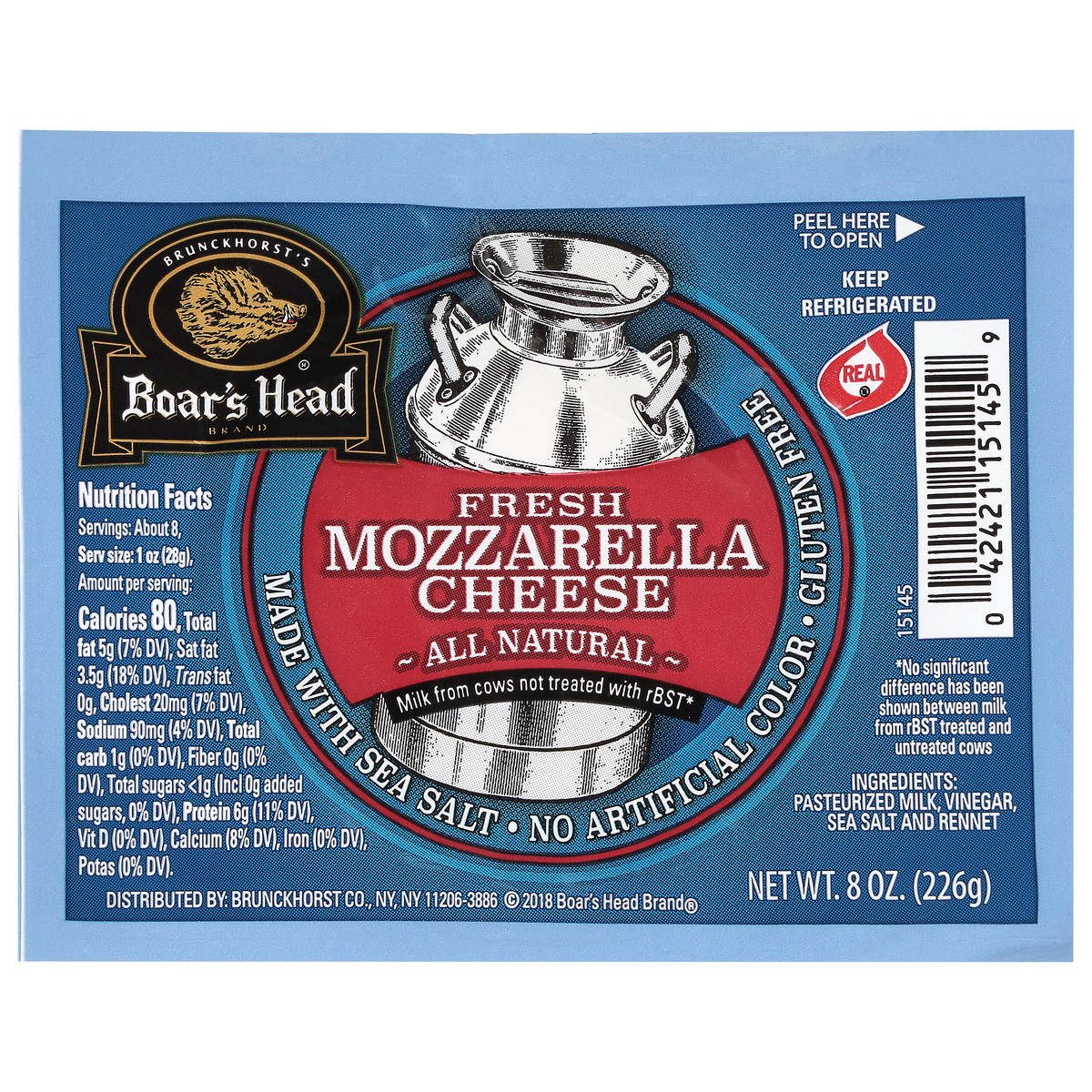 slide 1 of 6, Boar's Head Fresh Mozzarella Cheese - 8 oz, 8 oz