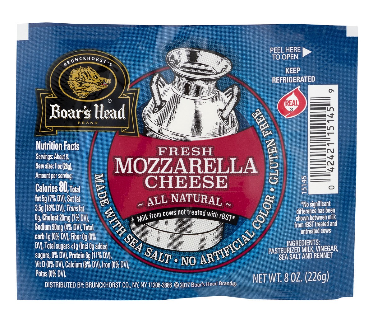 slide 1 of 6, Boar's Head Fresh Mozzarella Cheese - 8 oz, 8 oz