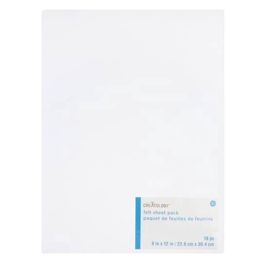 slide 1 of 2, 9" X 12" White Felt Sheets, 18ct. By Creatology, 18 ct