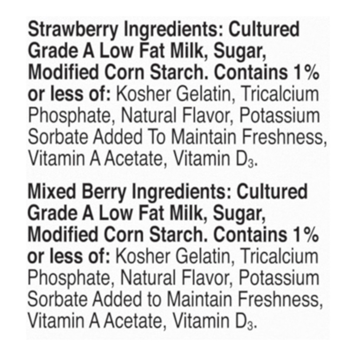 slide 12 of 13, Yoplait Go-Gurt, Strawberry & Mixed Berry Yogurt Variety Pack, 32 ct, 72 oz, 32 ct