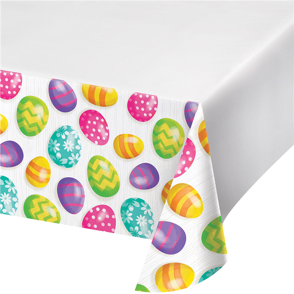 slide 1 of 1, Creative Converting Easter Eggs Plastic Tablecover, 1 ct