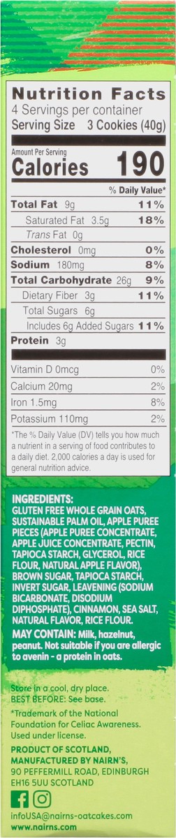 slide 8 of 13, Nairn's Apple Cinnamon Biscuits - 5.64 oz, 5.64 oz