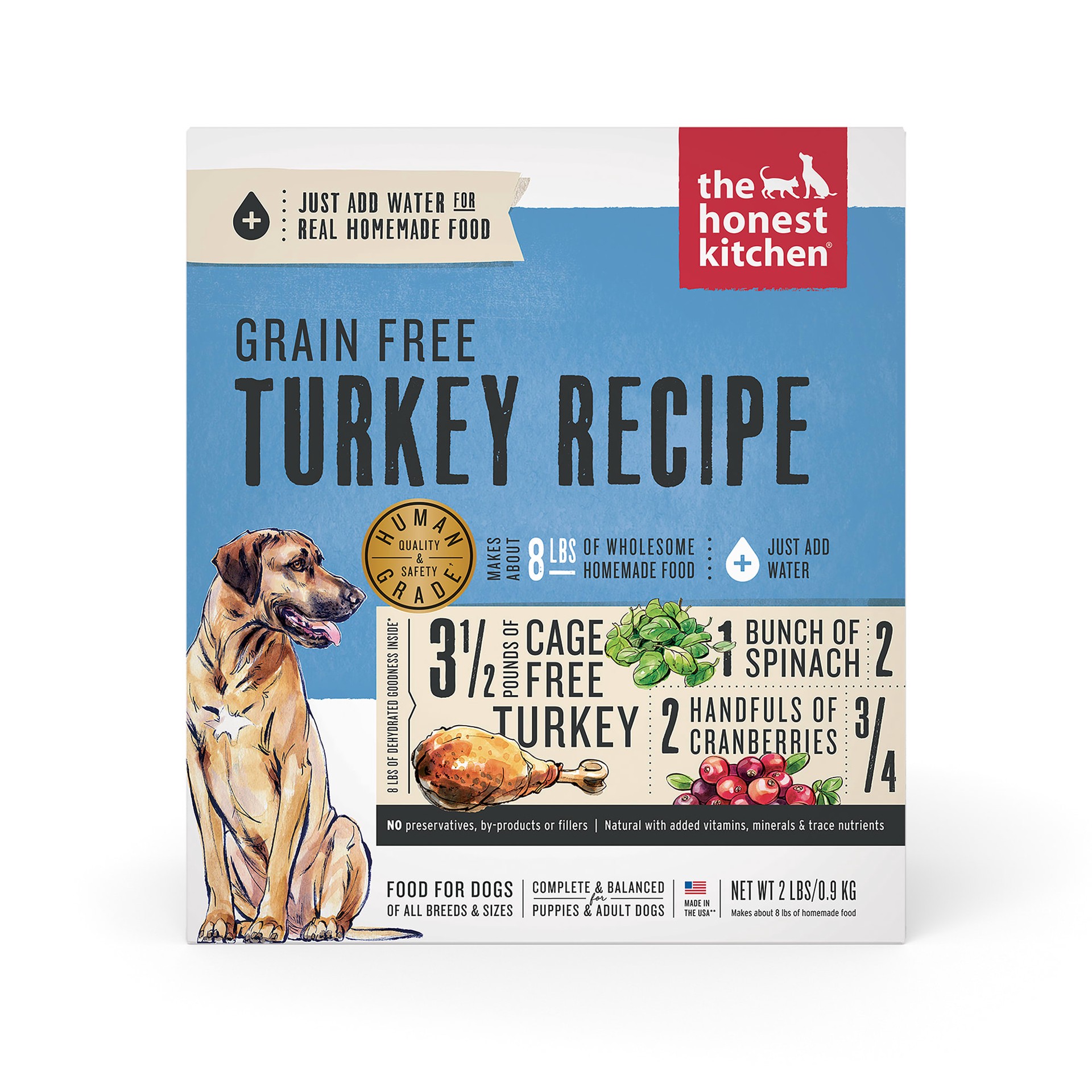 slide 1 of 9, The Honest Kitchen Dehydrated Wholemade™ Grain Free Turkey Dog Food, 2 lb Bag, 2 lb