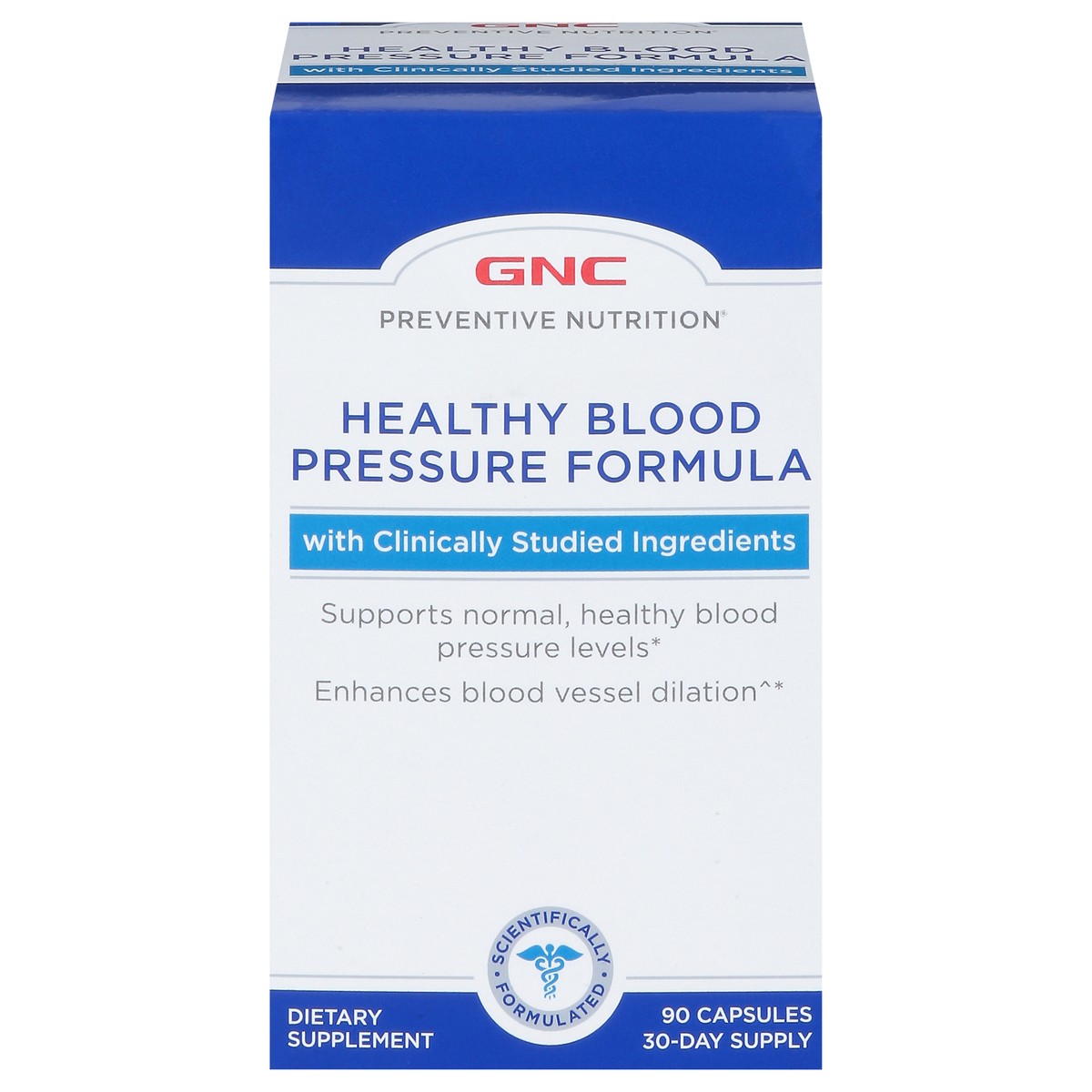 slide 1 of 9, GNC Capsules Healthy Blood Pressure Formula 90 Capsules, 90 ct