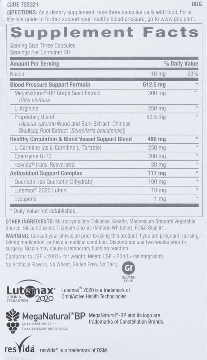 slide 8 of 9, GNC Capsules Healthy Blood Pressure Formula 90 Capsules, 90 ct