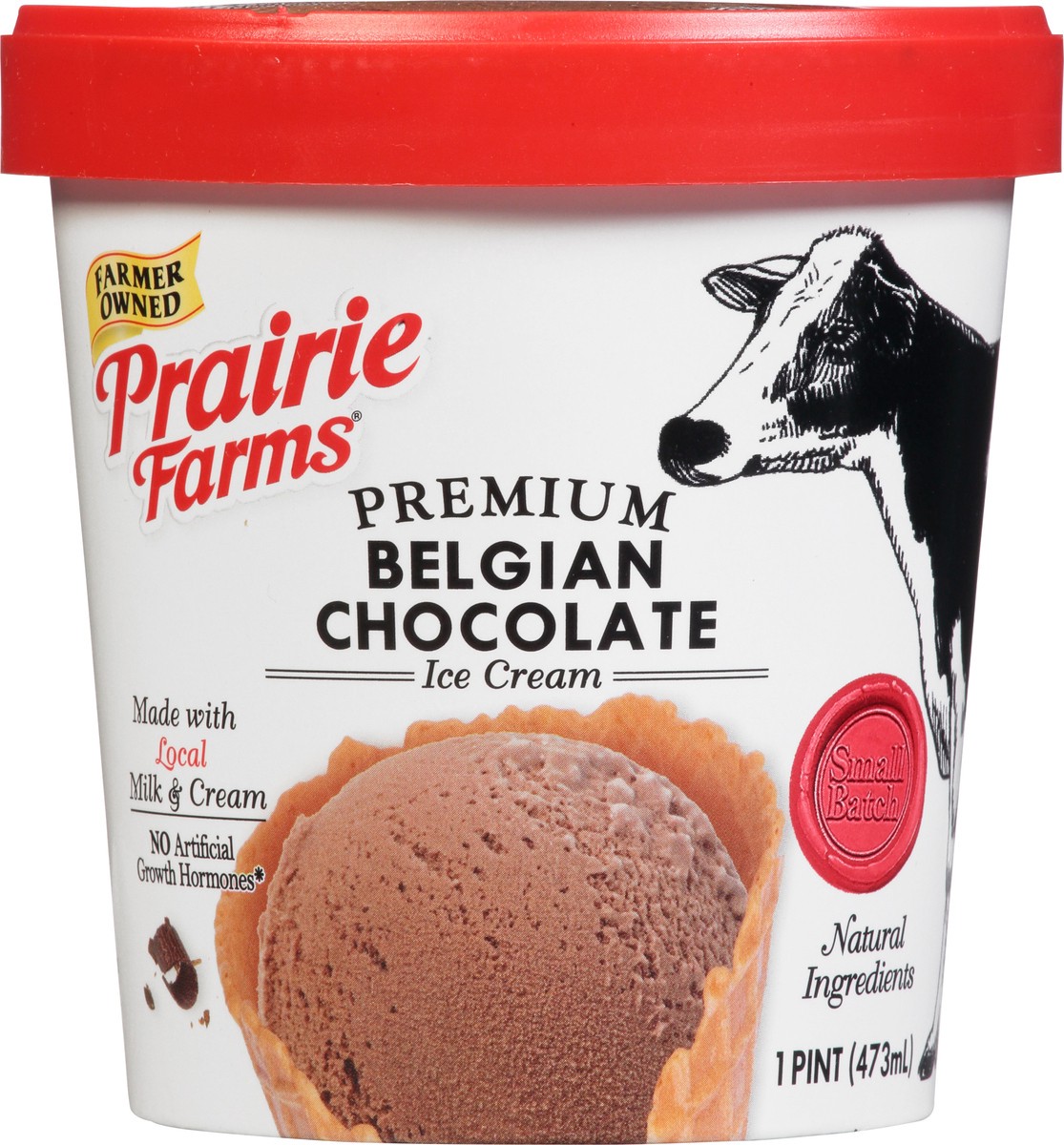 slide 4 of 9, Prairie Farms Premium Belgian Chocolate Ice Cream 1 pt Cup\Tub, 1 pint