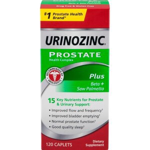 slide 1 of 1, Urinozinc Prostate Health Complex Plus Beta Sitosterol Caplets, 120Ct, 60 ct