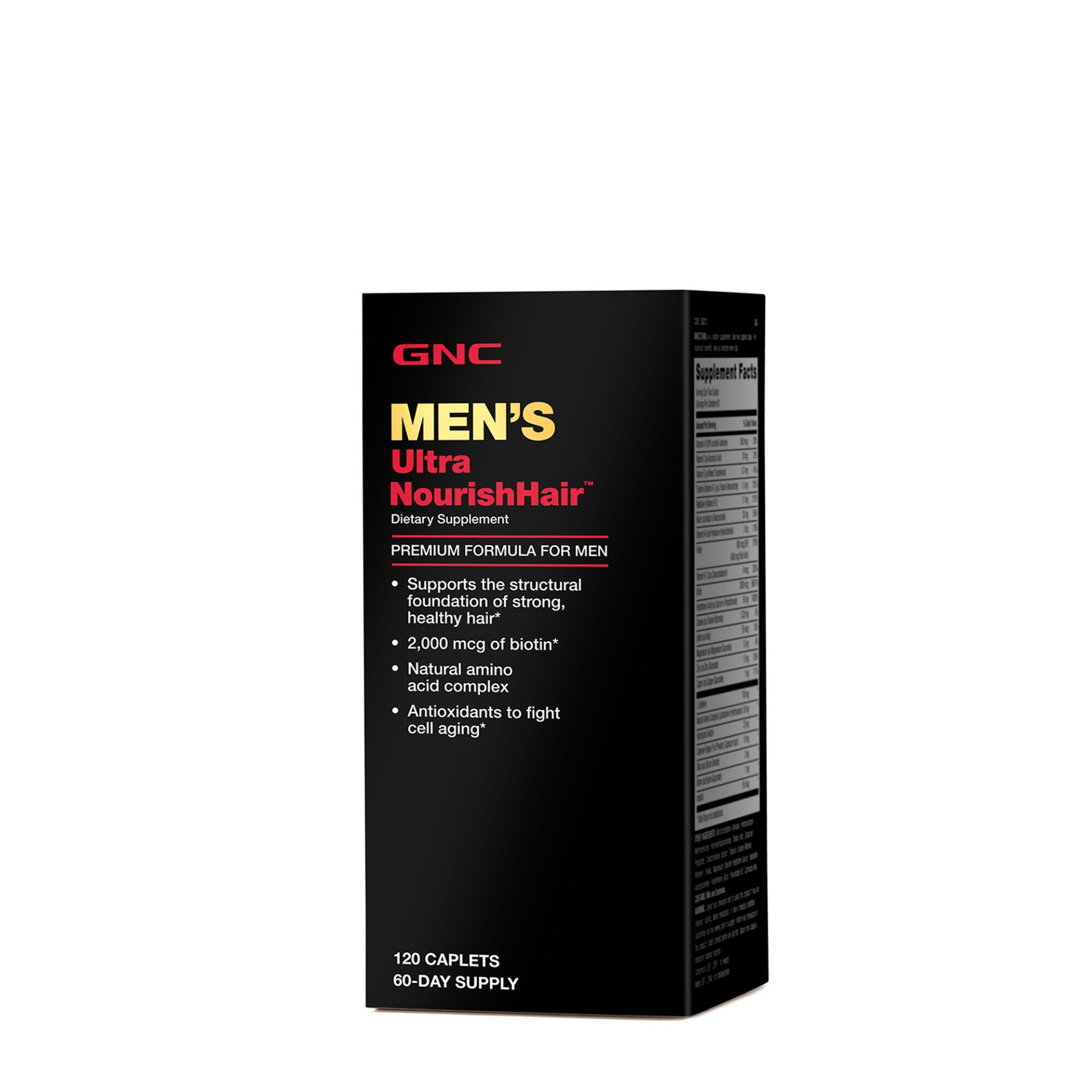 slide 1 of 1, GNC Men's Ultra NourishHair Supplement, 120 ct