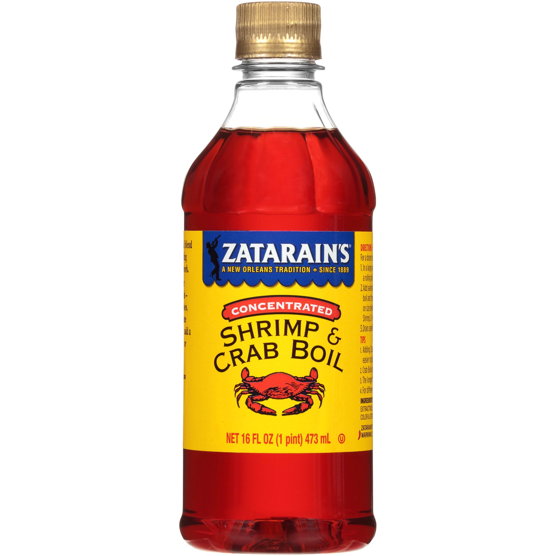 slide 1 of 5, Zatarain's Crab Boil - Liquid, 16 fl oz