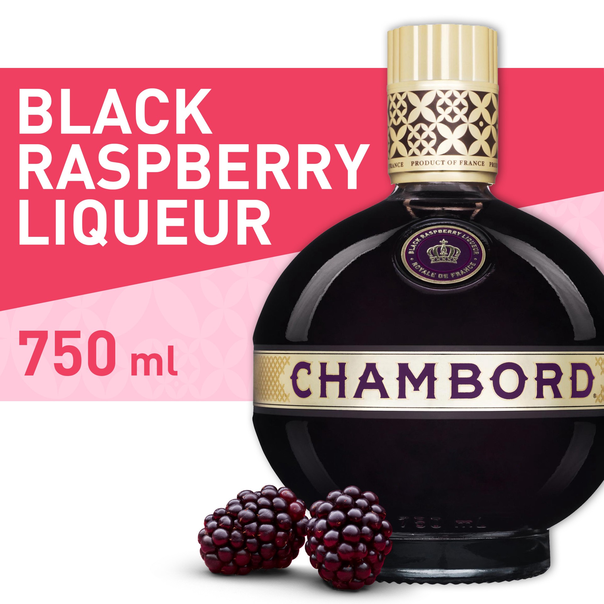 slide 1 of 9, Chambord Black Raspberry Liqueur, 750 mL Bottle, 33 Proof, 750 ml