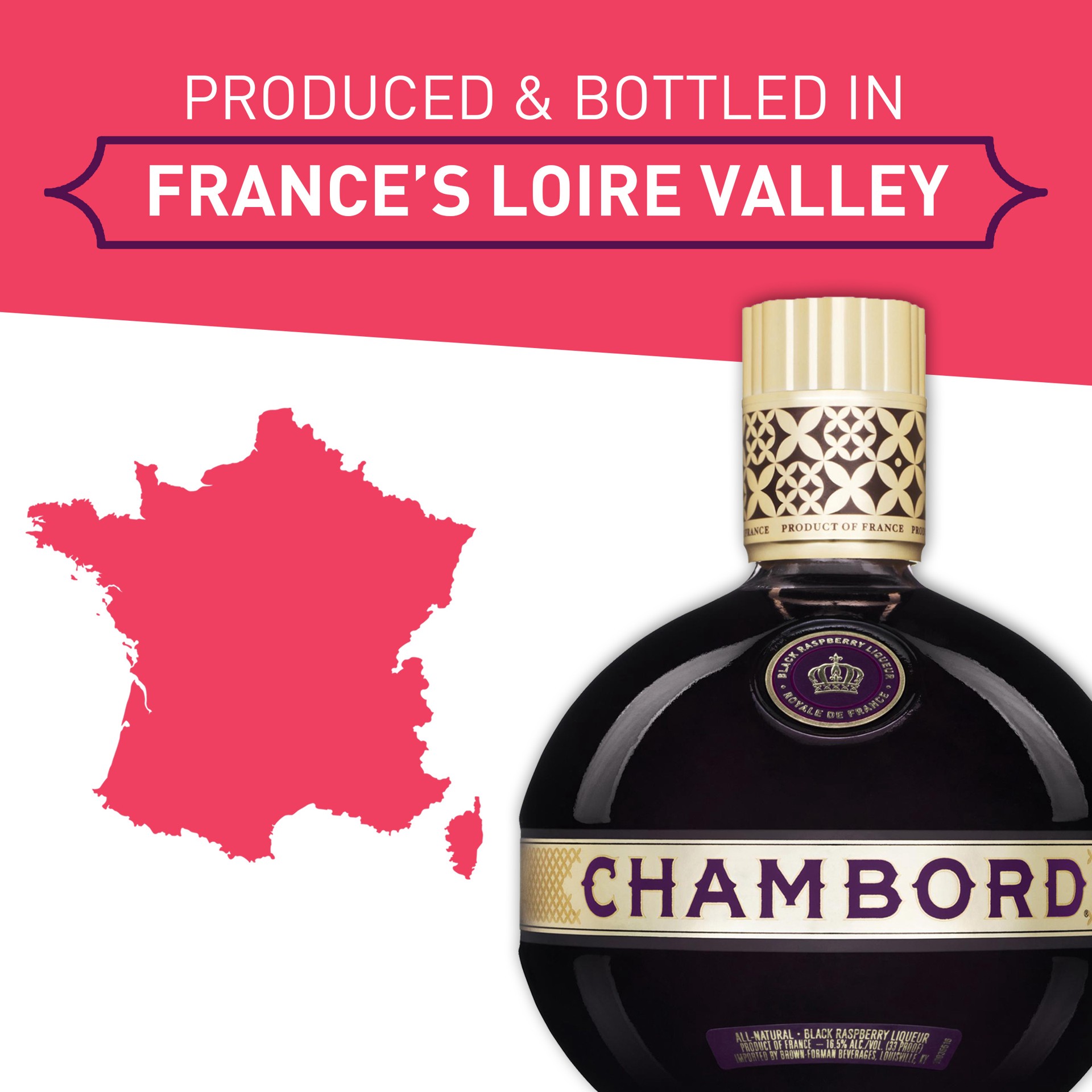 slide 3 of 9, Chambord Black Raspberry Liqueur, 750 mL Bottle, 33 Proof, 750 ml