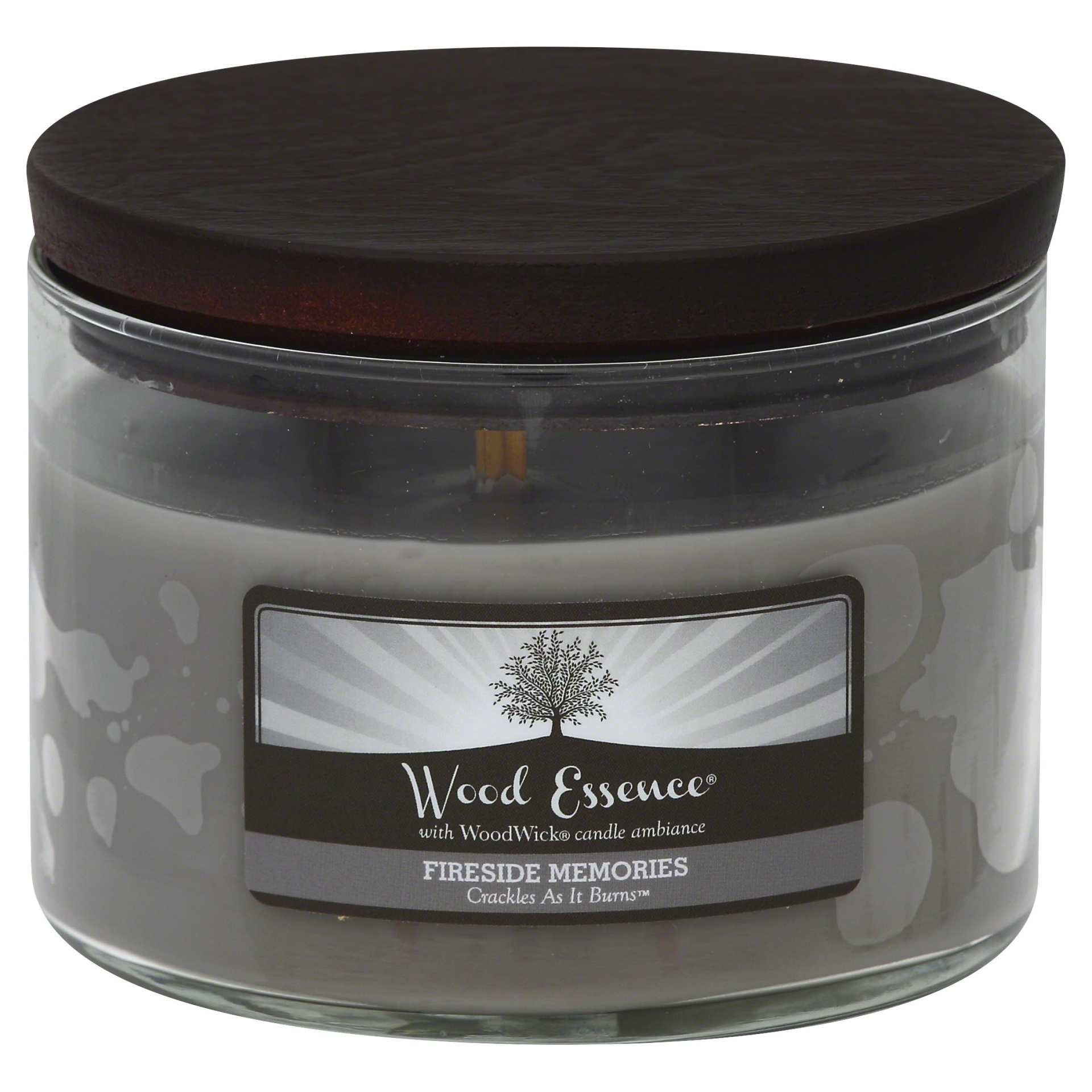 slide 1 of 2, Wood Essence 3 Wick Fireside Memories Candle, 1 ct