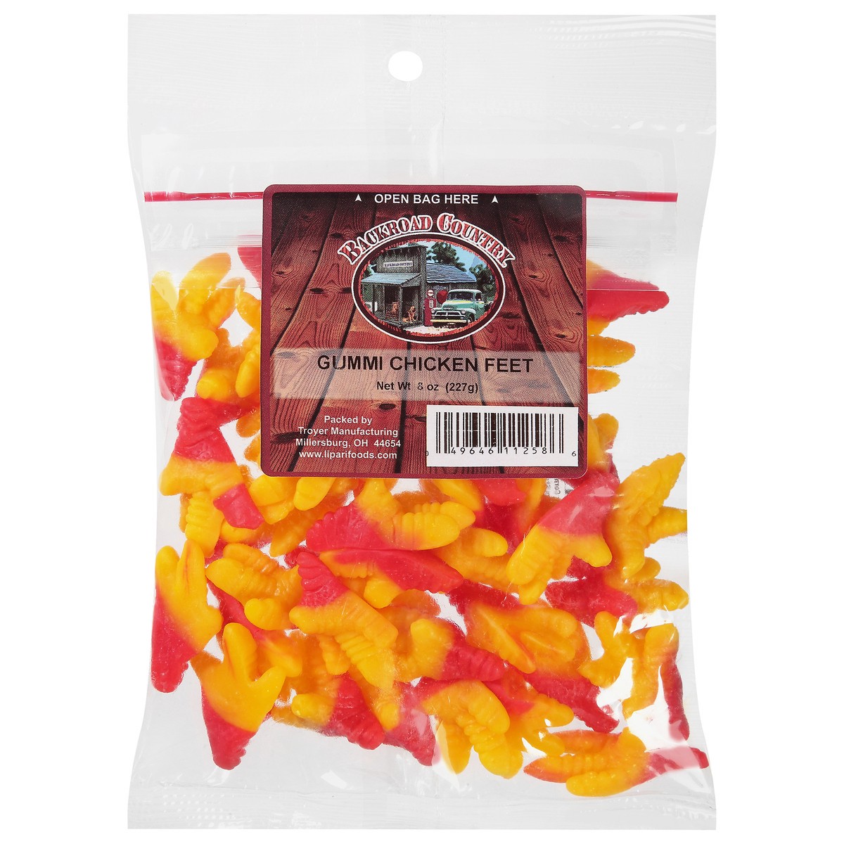 slide 1 of 9, Backroad Country Chicken Feet Gummi 8 oz, 8 oz