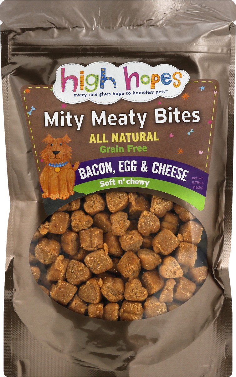 slide 6 of 7, High Hopes Soft N Chewy All Natural Grain Free Bacon Egg & Cheese Mity Meaty Bites 5.75 oz, 5.75 oz