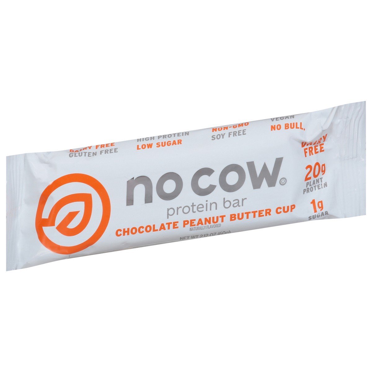 slide 5 of 9, No Cow Dipped Chocolate Peanut Butter Cup Protein Bar 2.12 oz, 1 ct