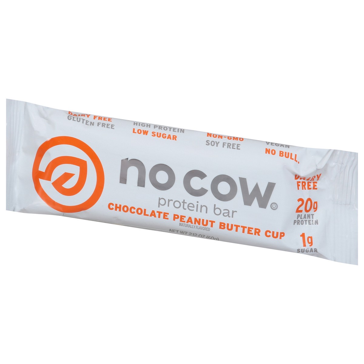 slide 9 of 9, No Cow Dipped Chocolate Peanut Butter Cup Protein Bar 2.12 oz, 1 ct