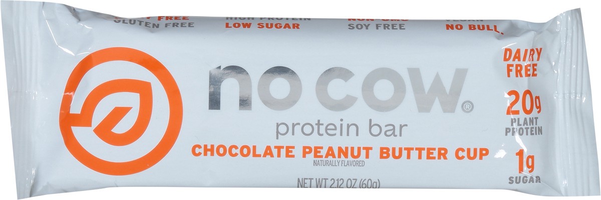 slide 4 of 9, No Cow Dipped Chocolate Peanut Butter Cup Protein Bar 2.12 oz, 1 ct