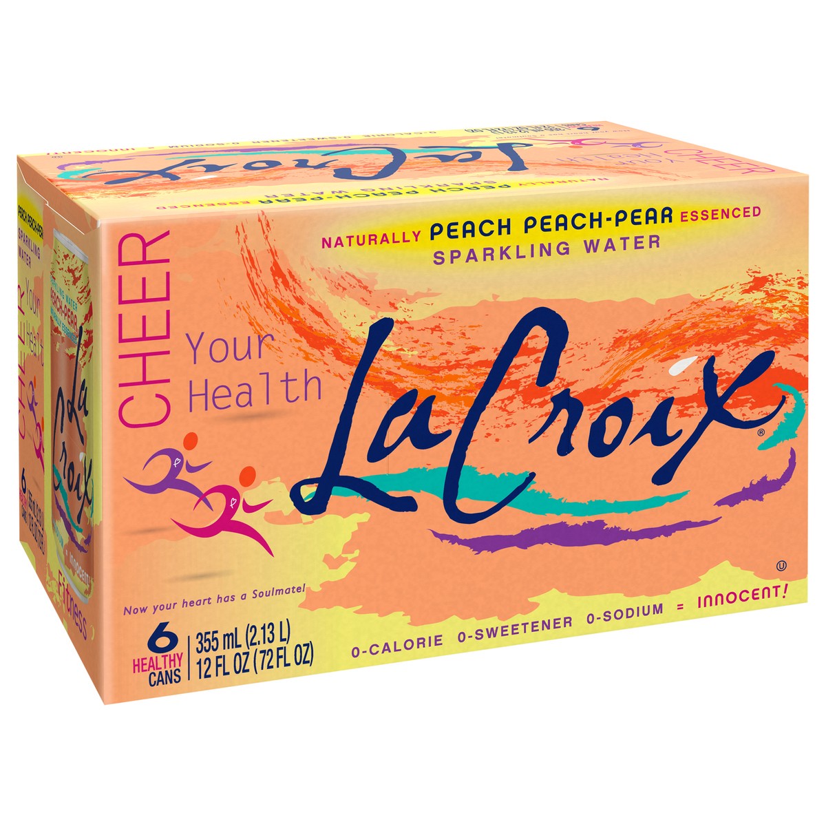 slide 2 of 7, La Croix Peach - Pear Sparkling Water - 6 ct, 6 ct