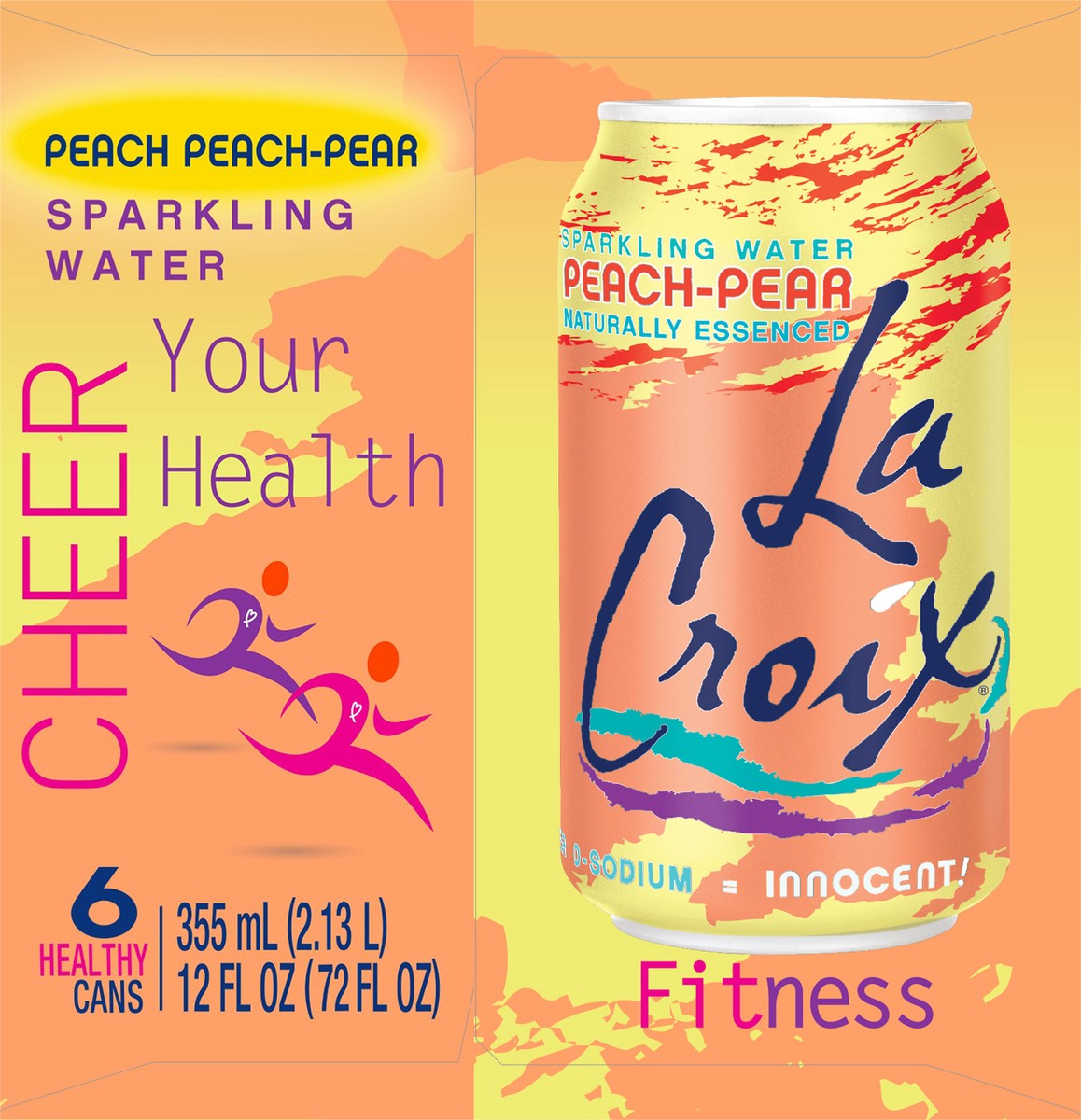 slide 6 of 7, La Croix Peach - Pear Sparkling Water - 6 ct, 6 ct