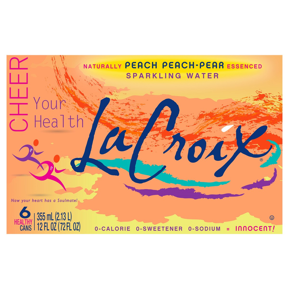 slide 1 of 7, La Croix Peach - Pear Sparkling Water - 6 ct, 6 ct