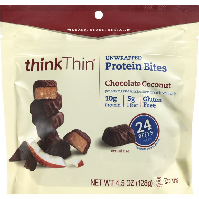 slide 1 of 1, thinkThin Choccocont Protn Btes, 4.5 oz