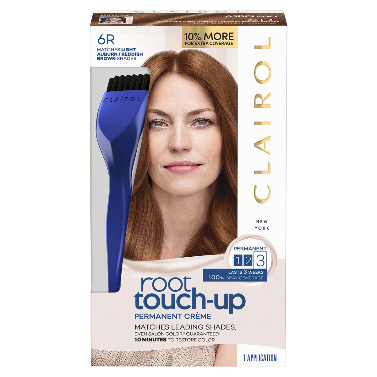 slide 1 of 5, Clairol Root Touch Up Hair Color Light Auburn Reddish Brown, 1 ct