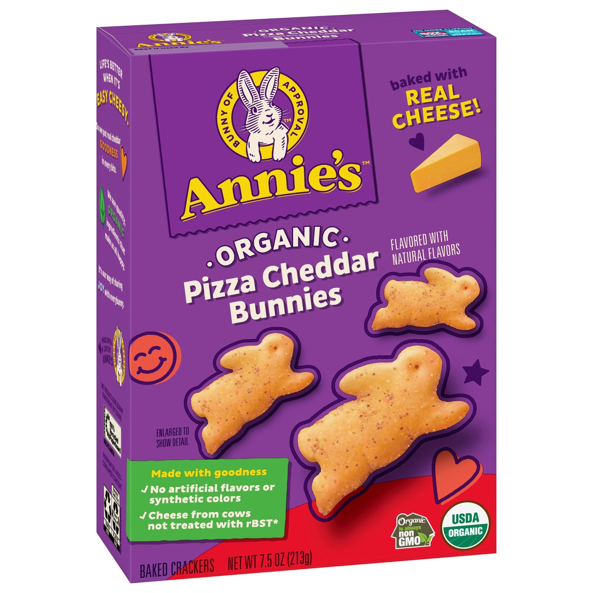 slide 3 of 14, Annie's Organic Pizza and Cheddar Baked Bunny Crackers, 7.5oz, 7.5 oz