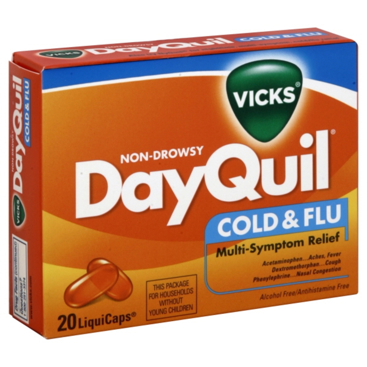 slide 1 of 1, Vicks Cold & Flu 20 ea, 20 ct