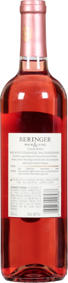 slide 8 of 9, Beringer White Zinfandel & Chardonnay, 750 ml