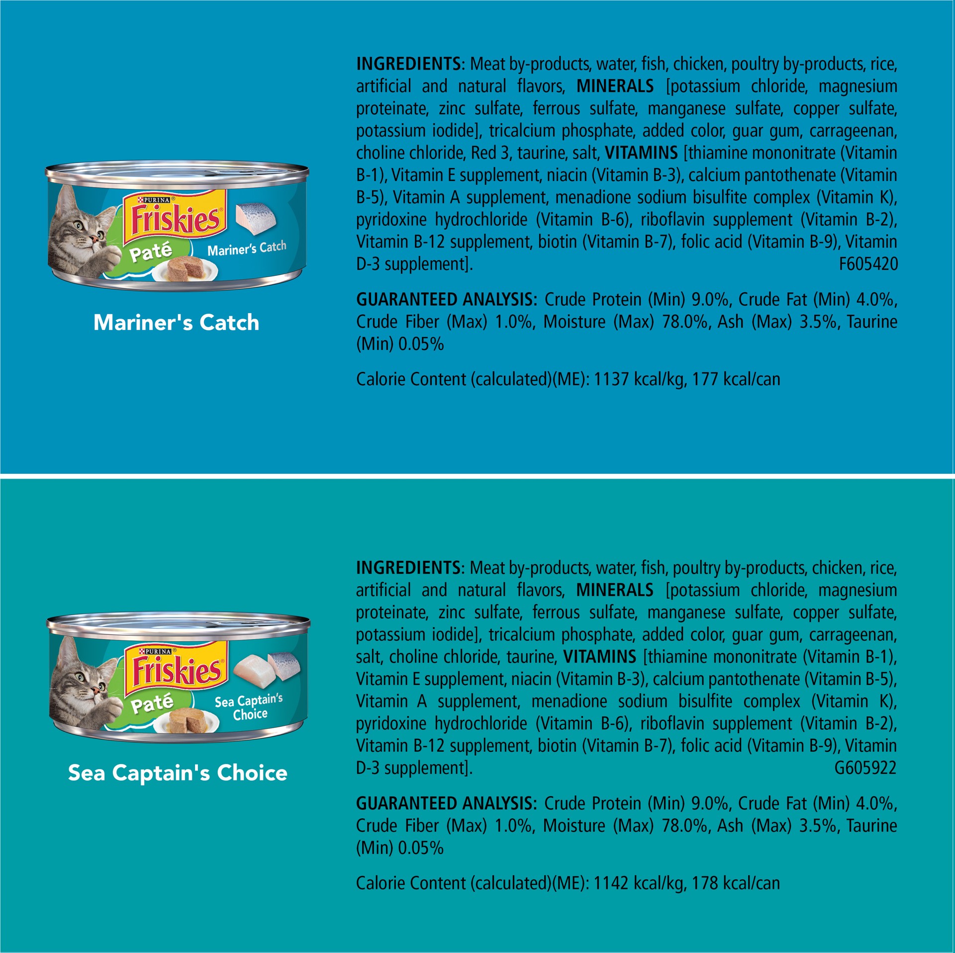 slide 6 of 9, Purina Friskies Paté Wet Cat Food Seafood Fish Flavor Favorites - 5.5oz/32ct Variety Pack, 32 ct