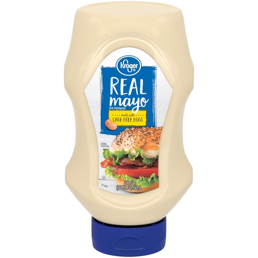 slide 1 of 1, Kroger Squeezable Mayonnaise, 22 oz