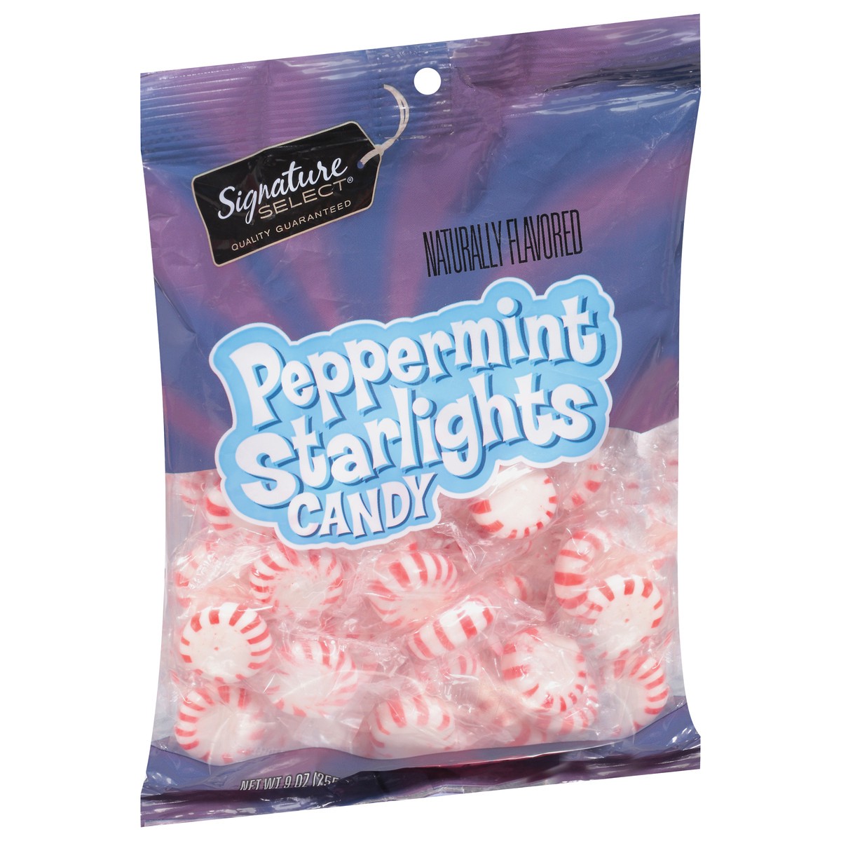 slide 2 of 9, Signature Select Peppermint Starlights Candy 9 oz, 9 oz