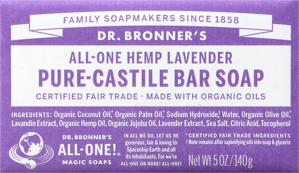slide 2 of 12, Dr. Bronner's Castile Bar Soap Lavender Org, 5 oz