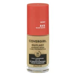Covergirl Outlast Extreme Wear 3-In-1 Foundation, Natural Beige 840, SPF 18