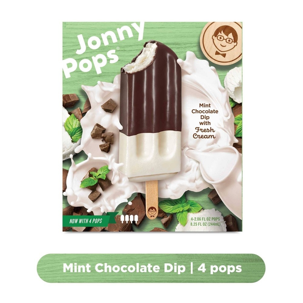 slide 3 of 3, Jonny Pops Mint Chocolate Dip With Cream, 3 ct