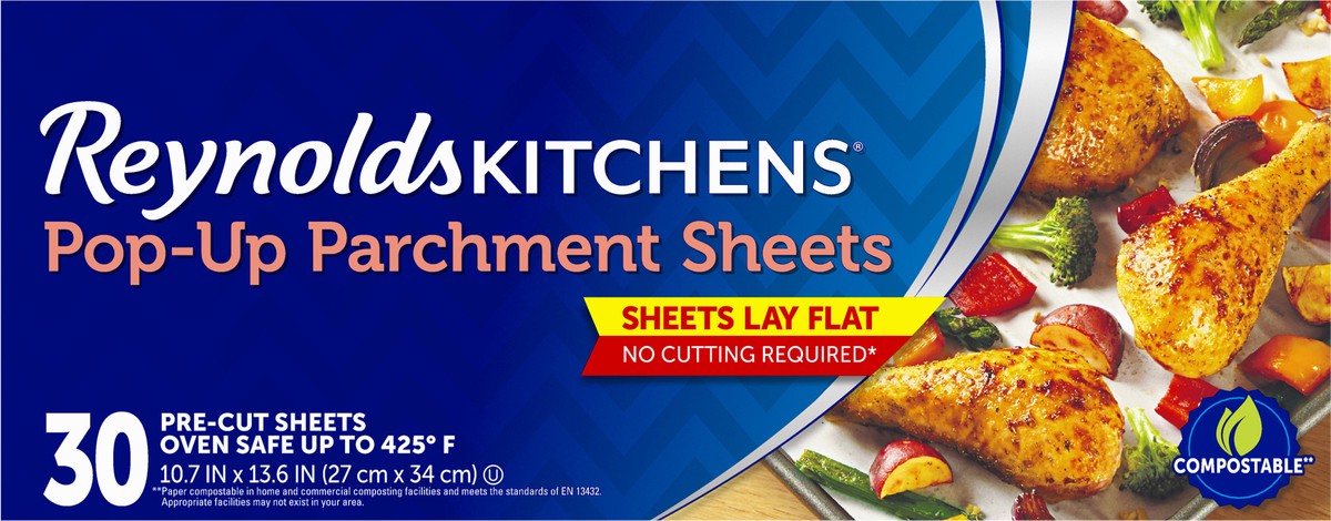 slide 7 of 9, Reynolds Kitchen Pop Up Parchment Sheets 30Ct, 30 ct