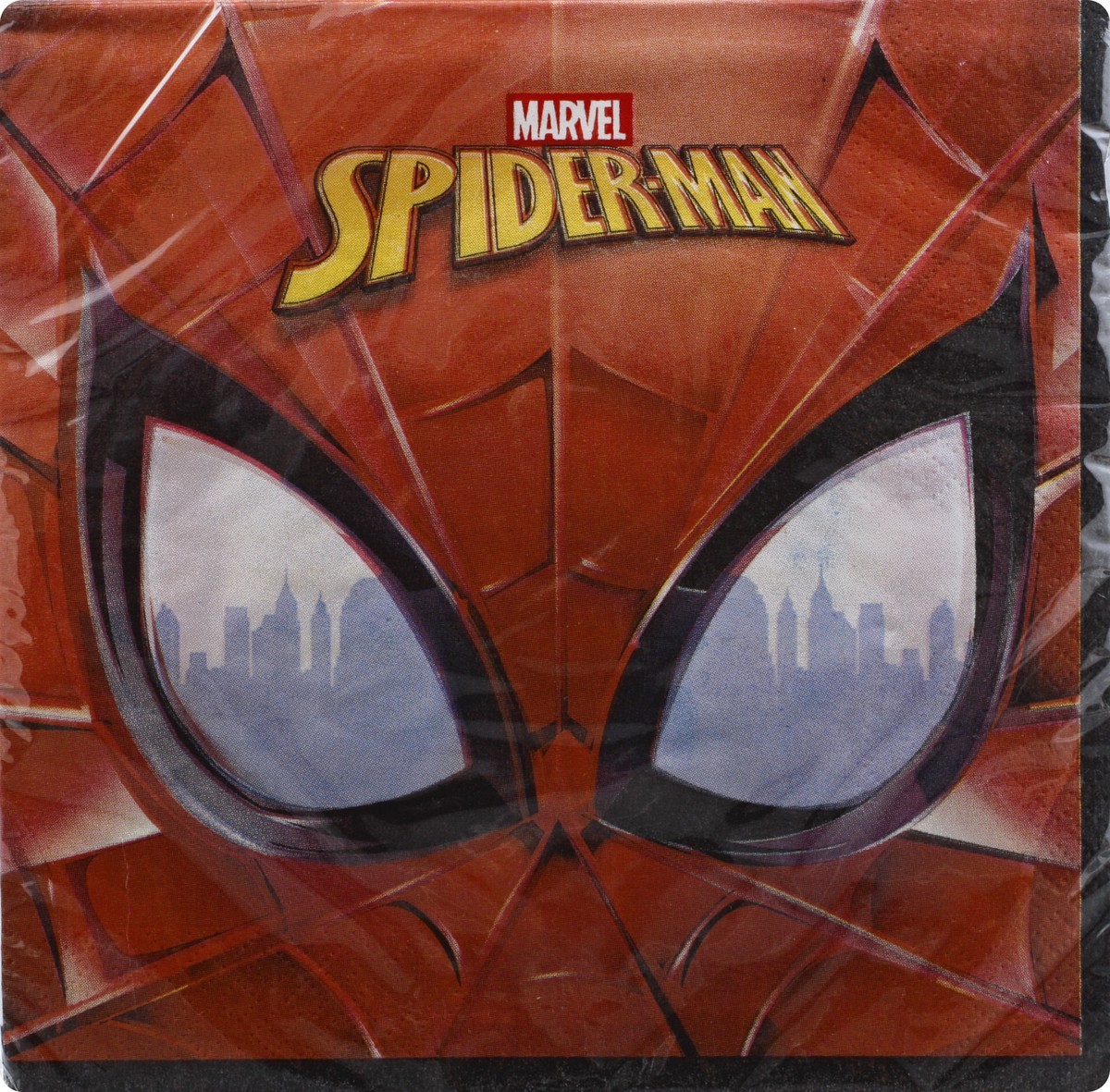slide 1 of 8, Unique 2 Ply Marvel Spider-Man Napkins 16 ea, 16 ct