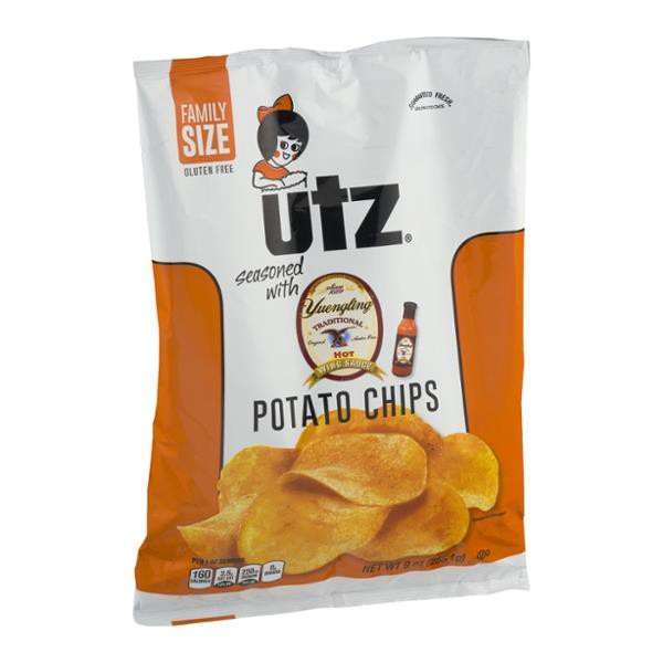 slide 1 of 1, Utz Potato Chips - Limited Edition Yuengling Hot Wing Sauce Flavor, 9 oz