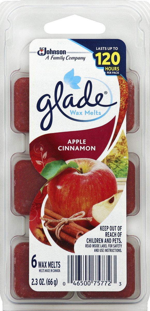 slide 5 of 6, Glade Wax Melts Apple Cinnamon, 6 ct; 2.3 oz