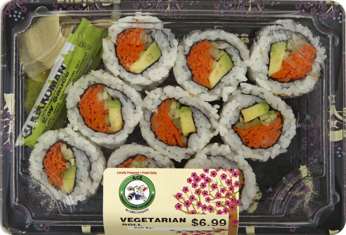 slide 4 of 5, ACE Sushi Vegetarian Roll 5 oz, 5 oz