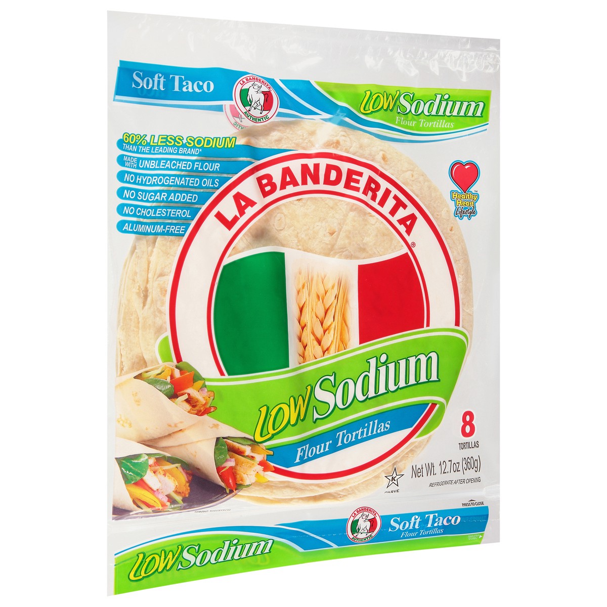slide 2 of 9, La Banderita Low Sodium Tortillas White Flour, 8 ct; 12.7 oz