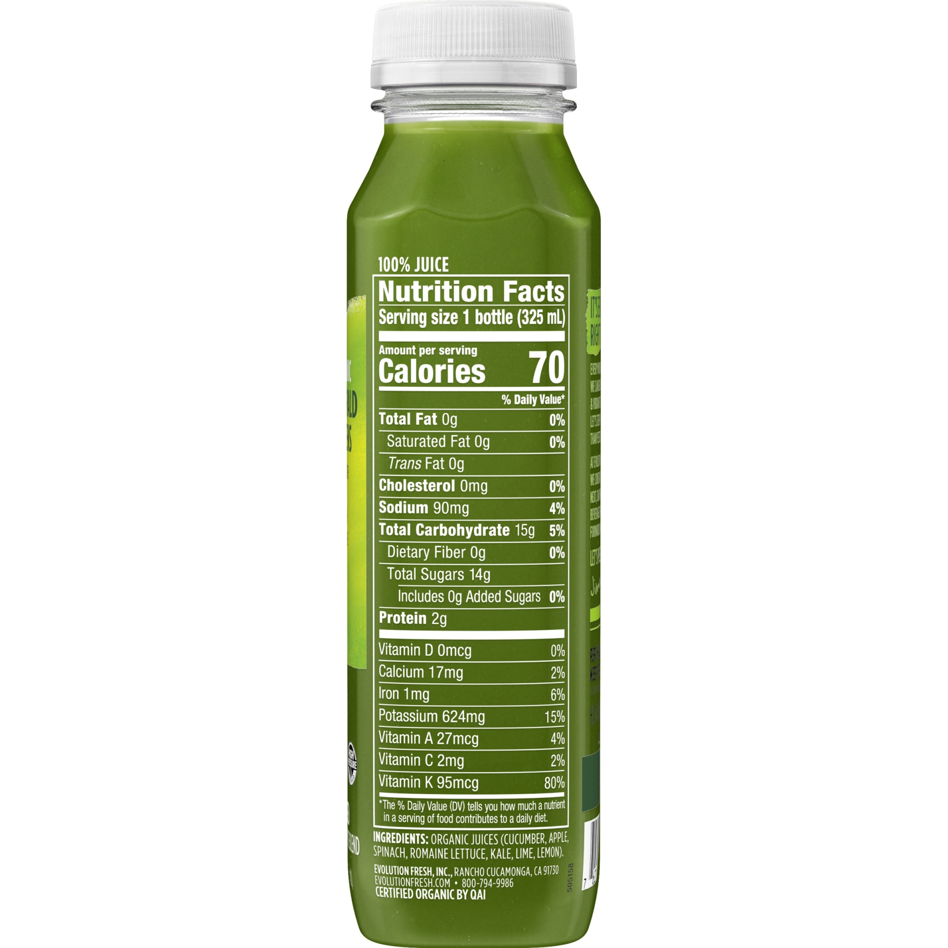 slide 5 of 6, Evolution Fresh Emerald Greens Cold Pressed Fruit And Vegetable Juice, 11 oz