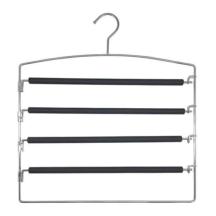 slide 1 of 1, Simply Essential 4-Tier Friction Swing Arm Pant Hanger, 1 ct