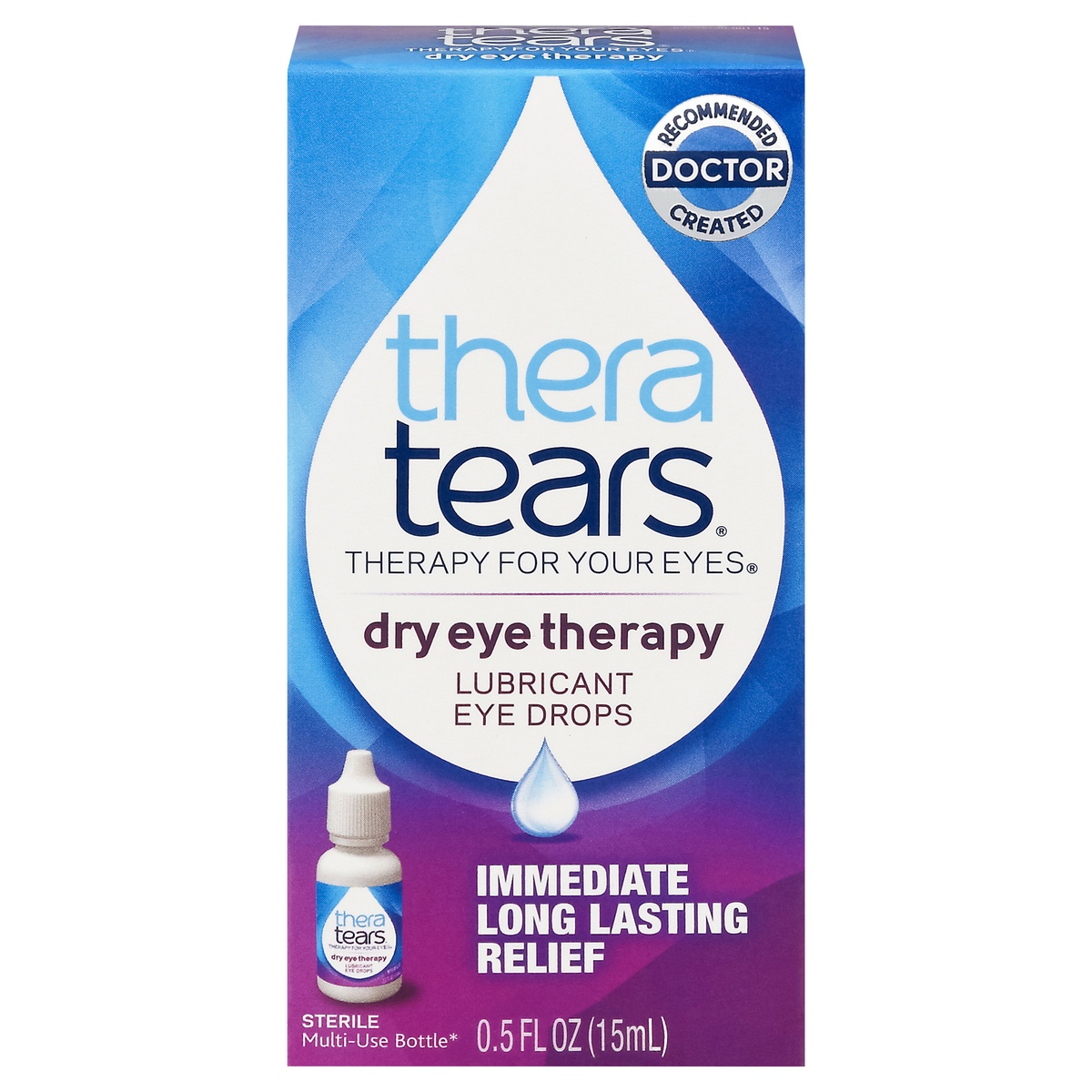 slide 1 of 6, TheraTears Dry Eye Therapy Lubricating Eye Drops for Dry Eyes, 0.5 fl oz bottle, 0.5 fl oz