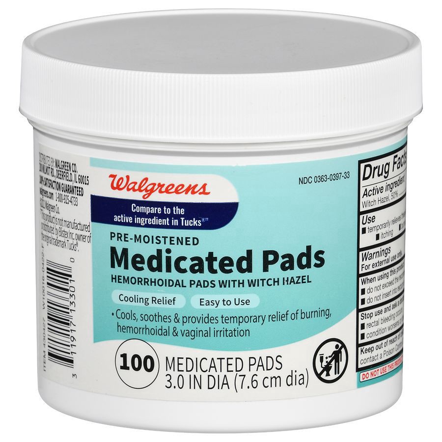 slide 1 of 5, Walgreens Medicated Pads, 100 ct