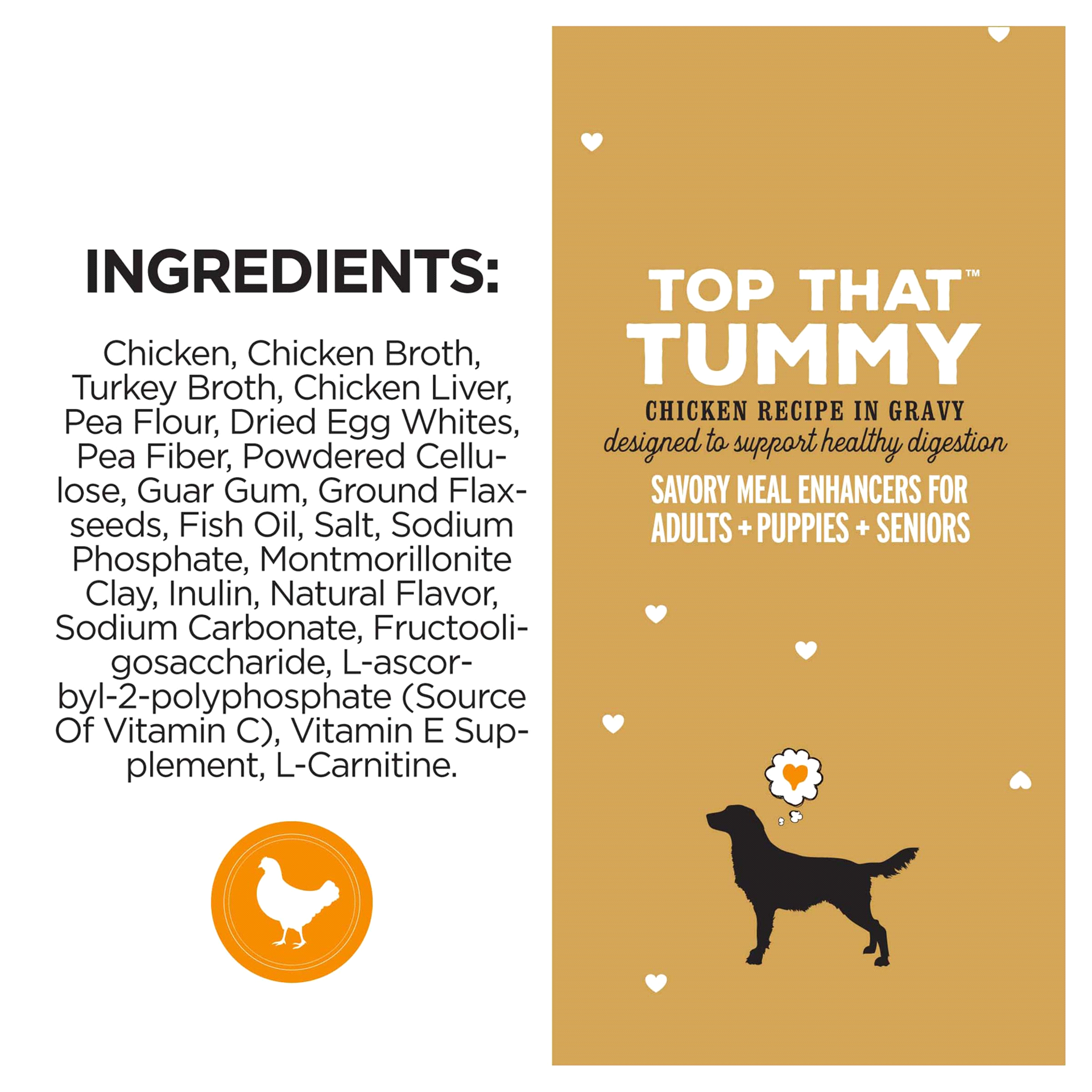 slide 9 of 29, I and Love and You Dog Meal Enhancer, Top That Tummy Chicken, 3 oz