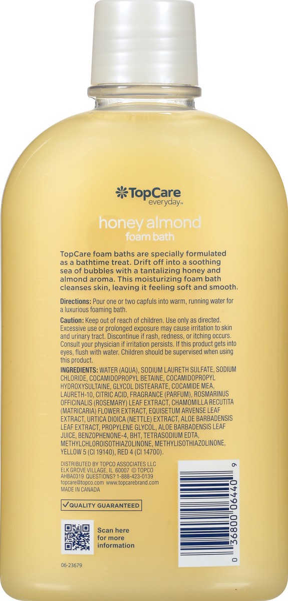 slide 6 of 9, Topcare Everyday Honey Almond Foam Bath 40 oz Bottle, 40 oz