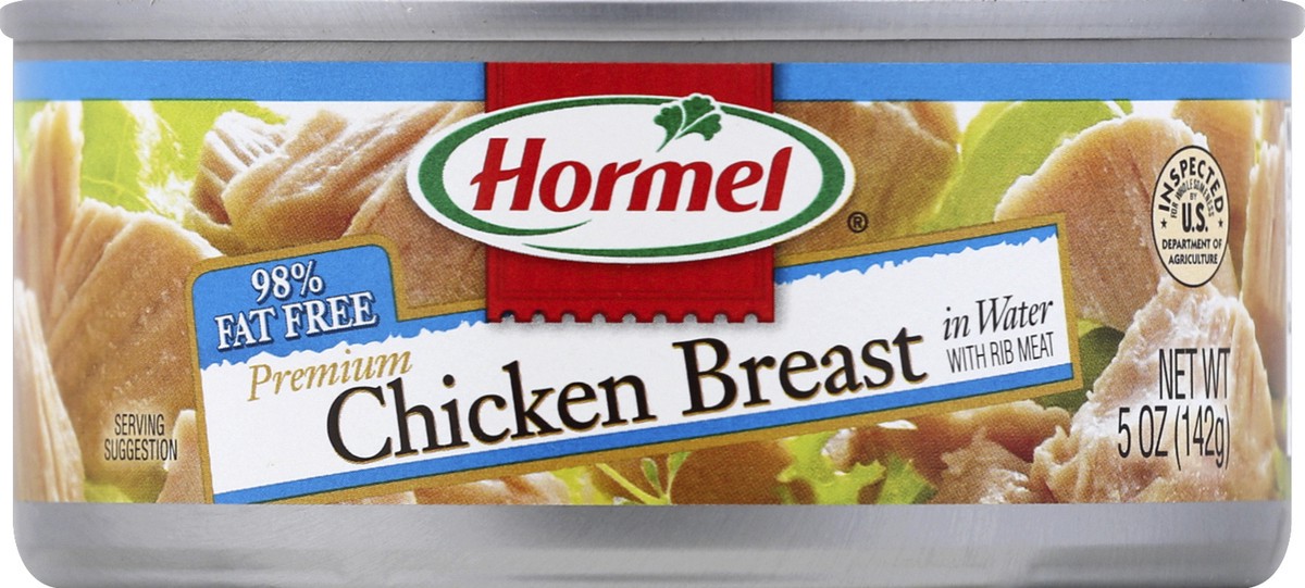 slide 6 of 7, Hormel Chicken Breast Premium In Water With Rib Meat, 5 oz