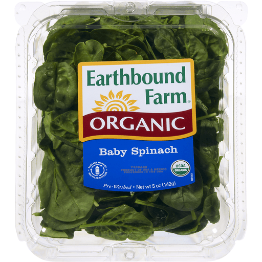slide 2 of 9, Earthbound Farm Organic Baby Spinach, 5 oz